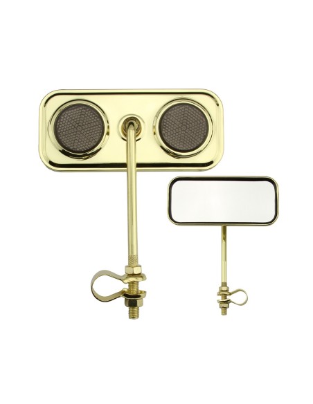 Rectangle Mirror Gold Black Reflectors.